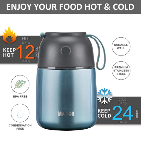 Itslife insulated thermo food jar thermal insulation preserves temperature longer.