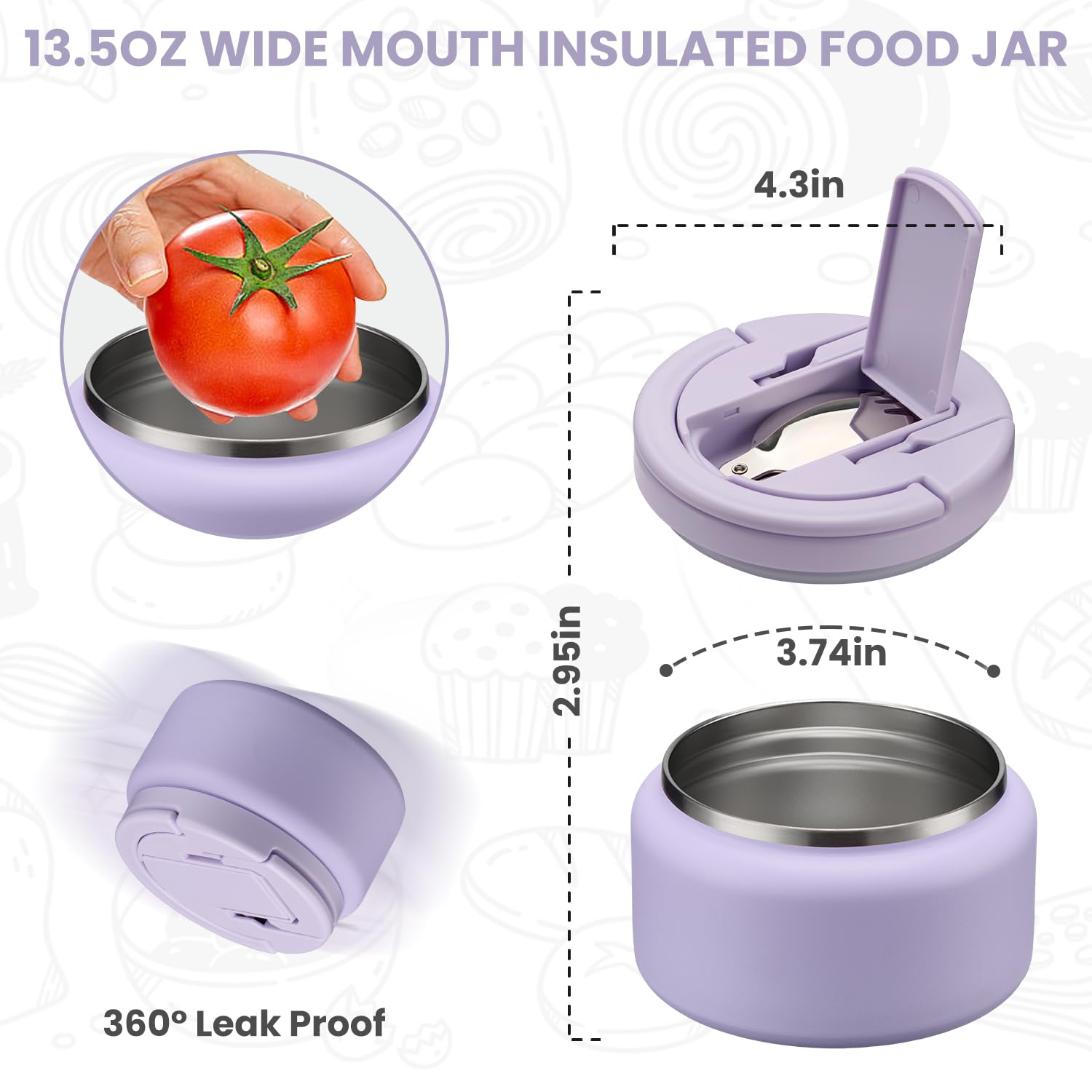 Itslife Kids Thermo buckle lid open for easy access during lunch.