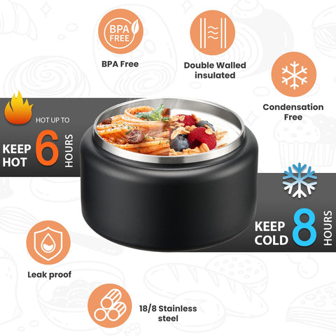 Itslife vacuum-insulated 304 stainless steel keeps soups warm for hours
