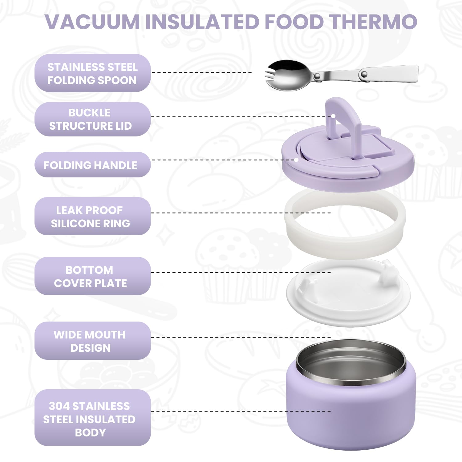 Itslife vacuum-insulated stainless steel maintains temperature.