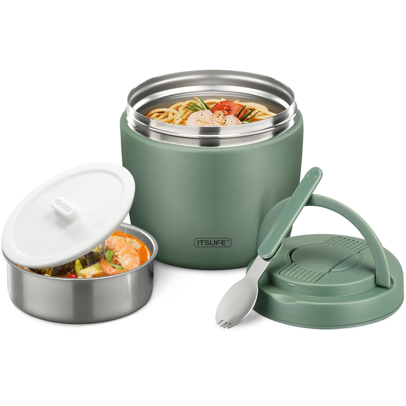 Itslife Soup Thermo 32oz insulated jar keeps hot soup ready for hours.