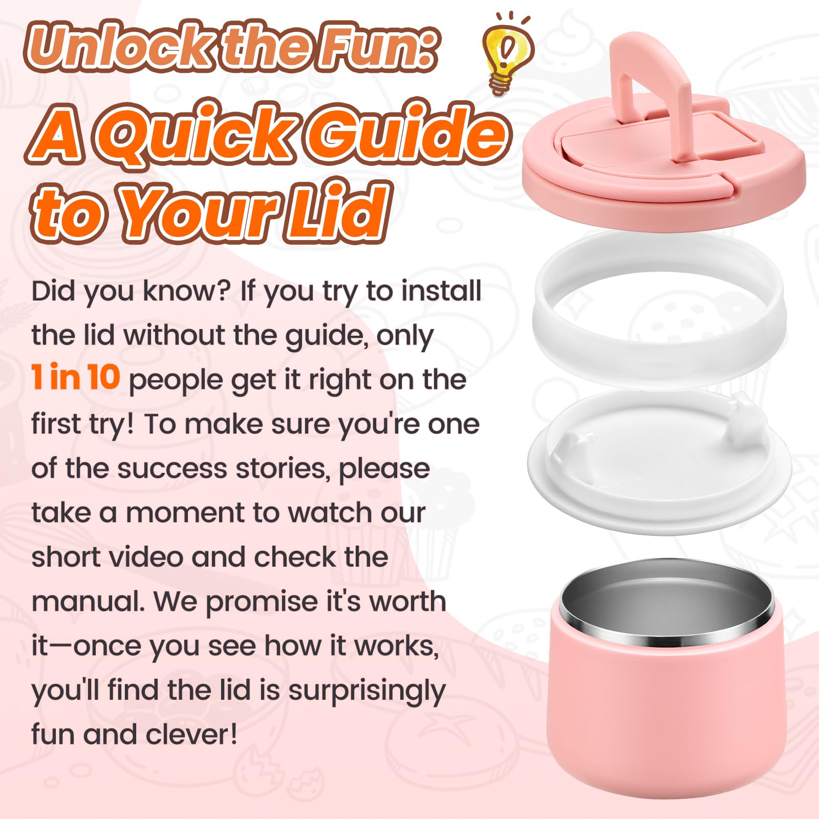 Itslife Soup Thermo carrying handle helps kids transport meals.