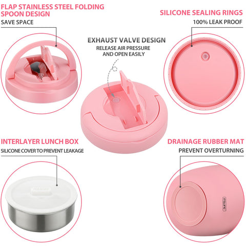 Itslife Soup Thermo hidden-spoon and handle enable convenient on-the-go meals.