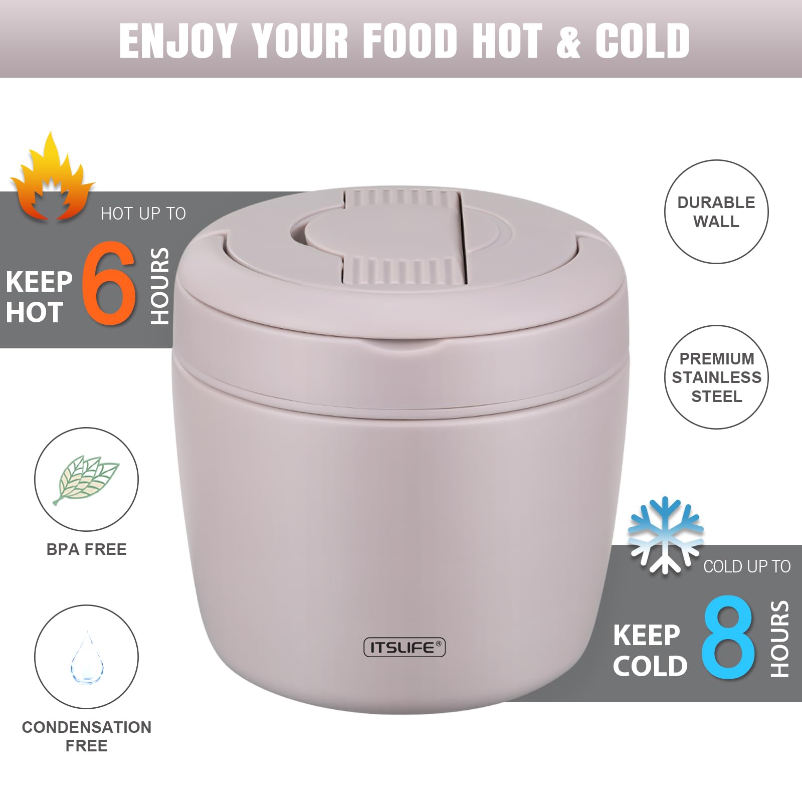 Itslife Soup Thermo hidden-spoon enables easy dining on the go