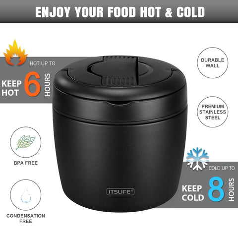 Itslife Soup Thermo layered compartments keep foods separate and organized.