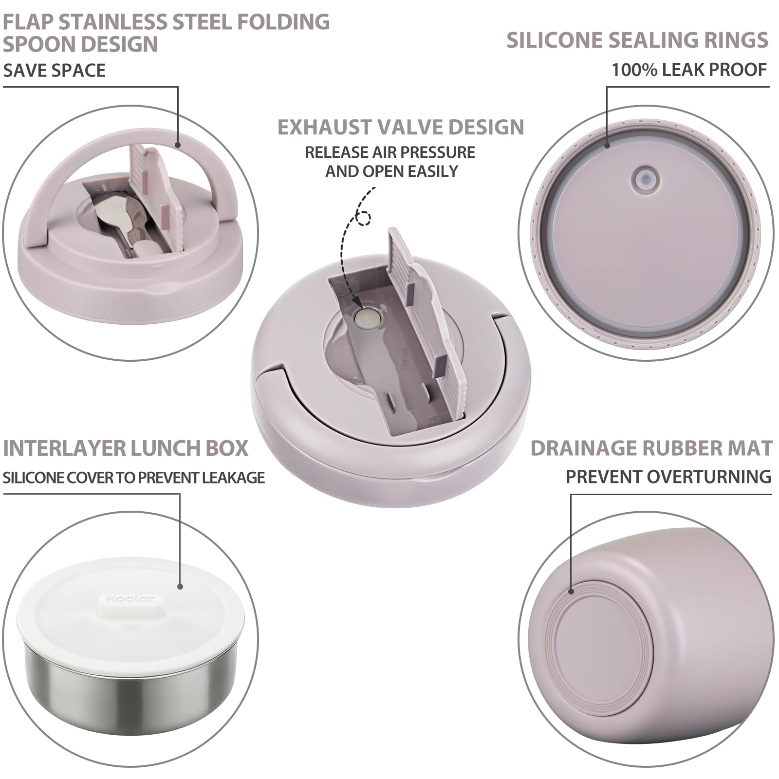 Itslife Soup Thermo silicone-base prevents slipping during transport