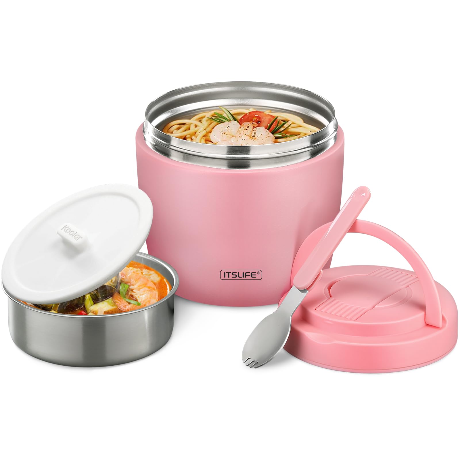 Itslife Soup Thermo wide-mouth cap open for easy filling and quick cleaning.
