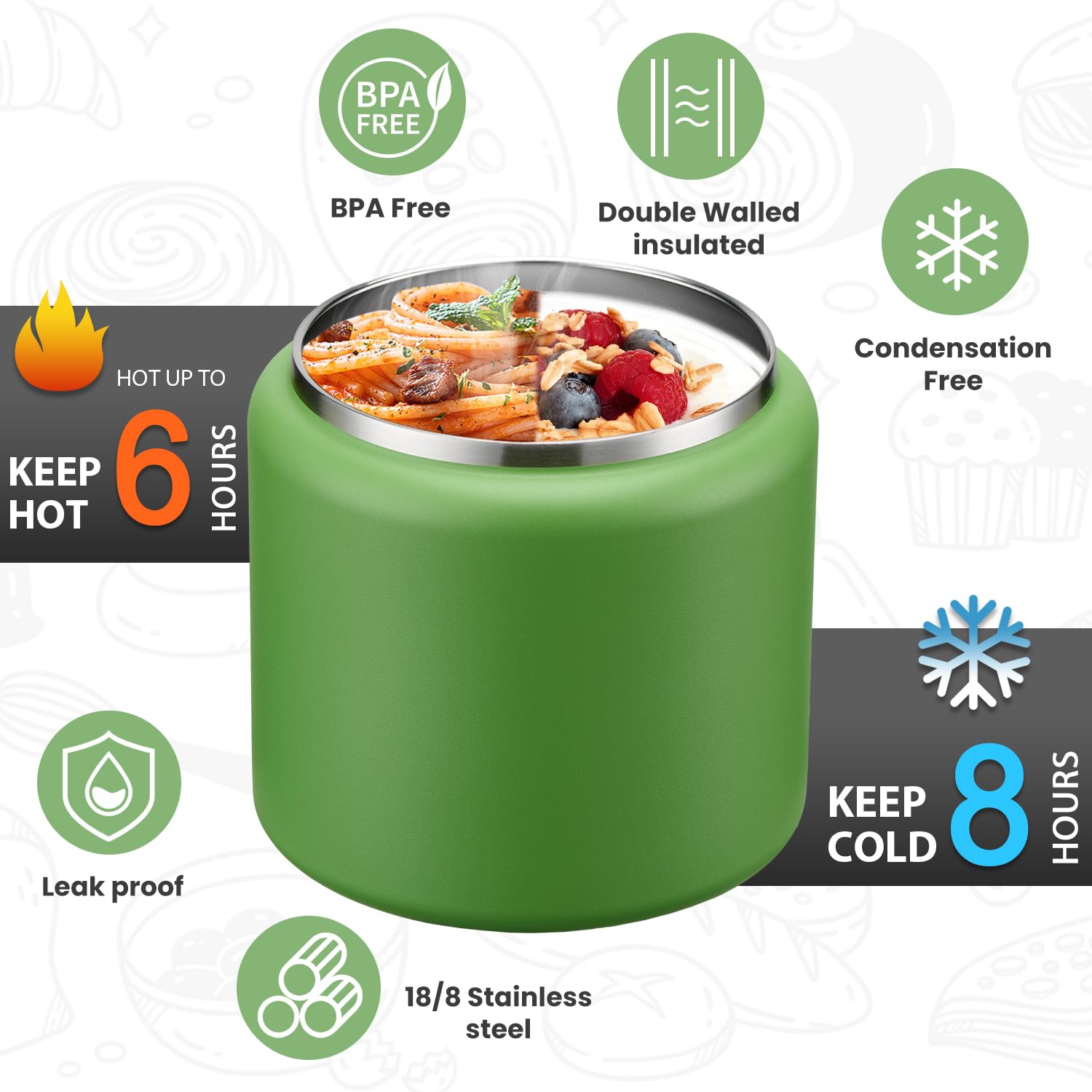 Itslife Soup Thermo wide mouth design simplifies filling and cleaning