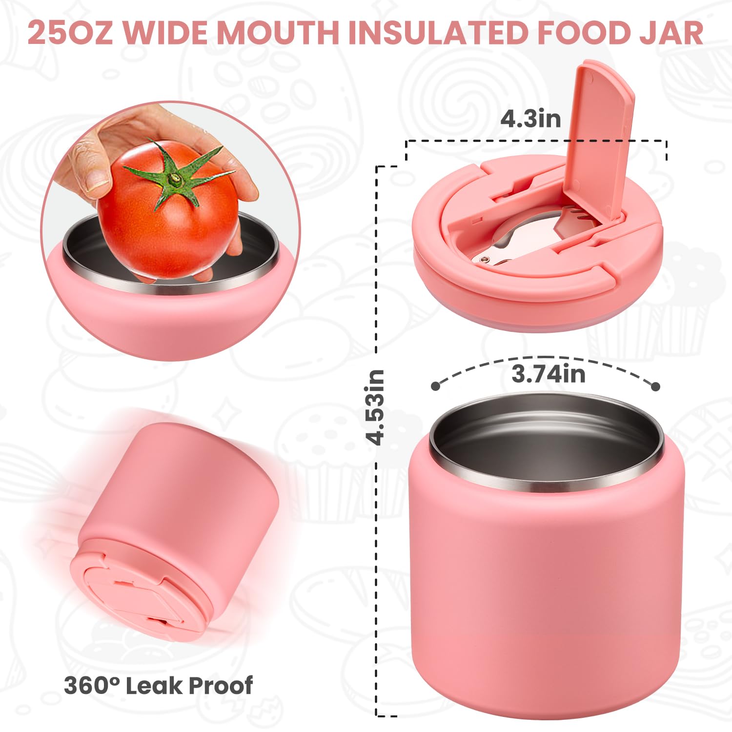 Itslife Soup Thermo wide-mouth opening enables simple filling and cleaning
