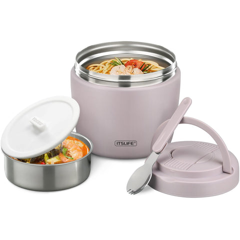 Itslife Soup Thermo wide-mouth design keeps hot meals easy to scoop and retain heat
