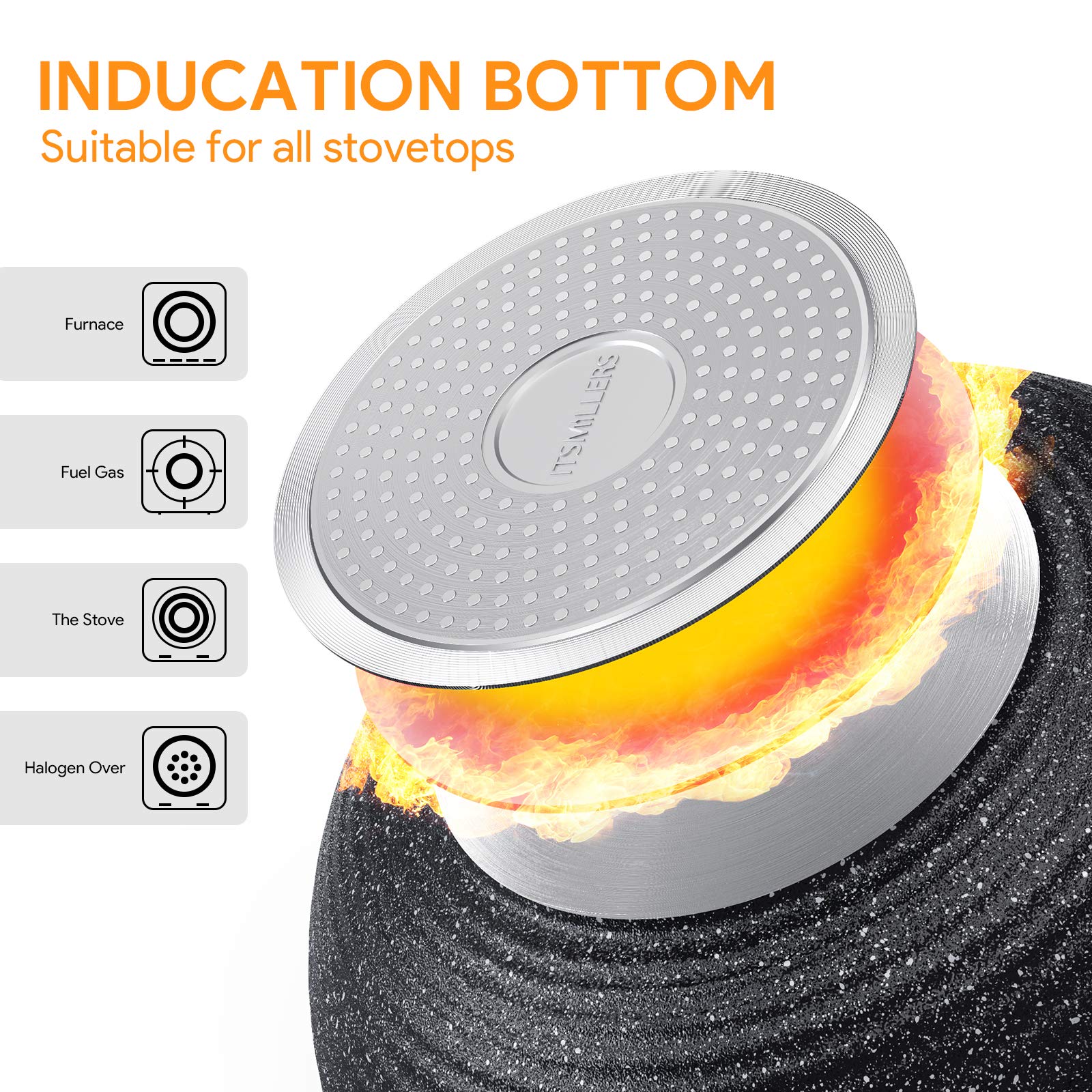 ItsMillers ceramic titanium interior resists scratches for lasting nonstick