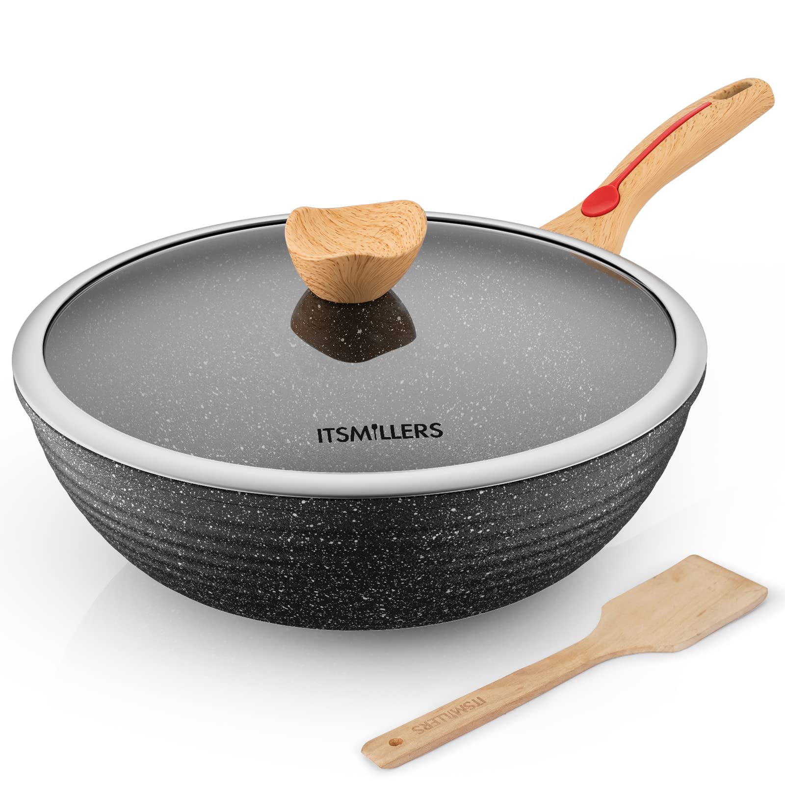 ItsMillers 12-inch nonstick wok ready for quick, even-heating stir-fries