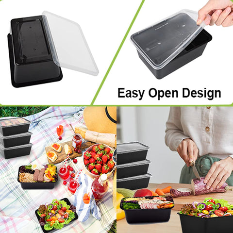 IUMÉ stackable design saves space in pantry and fridge.