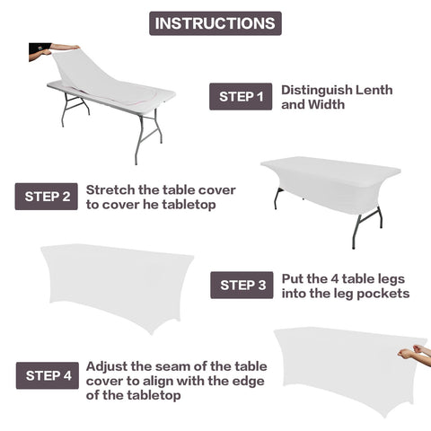 IVAPUPU four-way stretch design ensures secure fit on multiple table shapes.