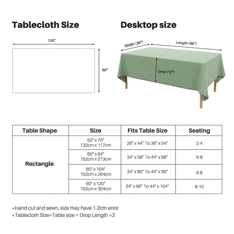 IVAPUPU rectangle setup with sage green cover elevates spring dining.