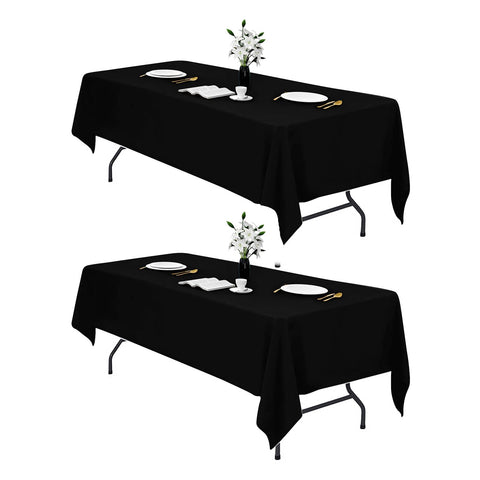 IVAPUPU rectangular tablecloth 60x102 inch in black for formal dining