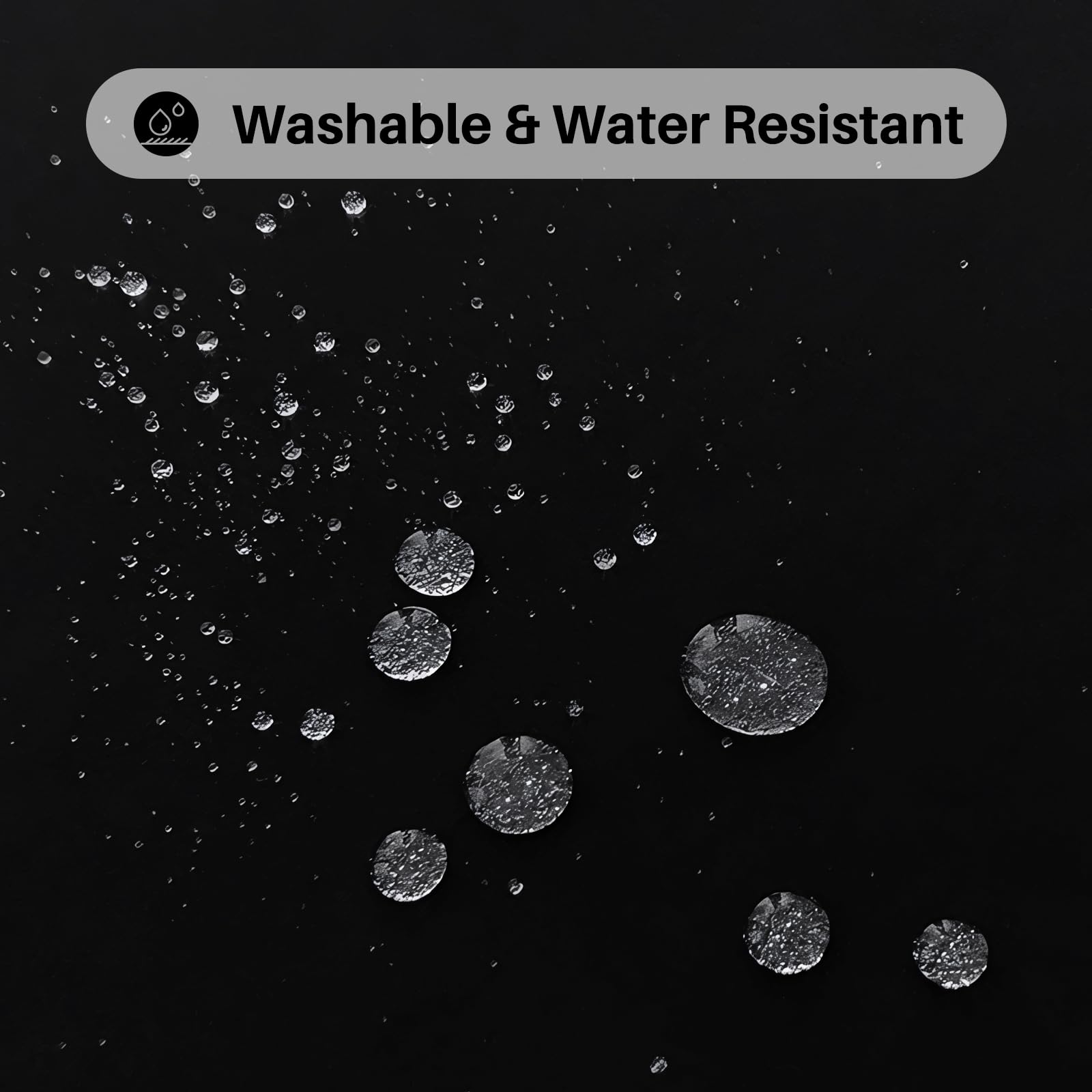 IVAPUPU rectangular tablecloth 60x84 inch in black with seamless edges