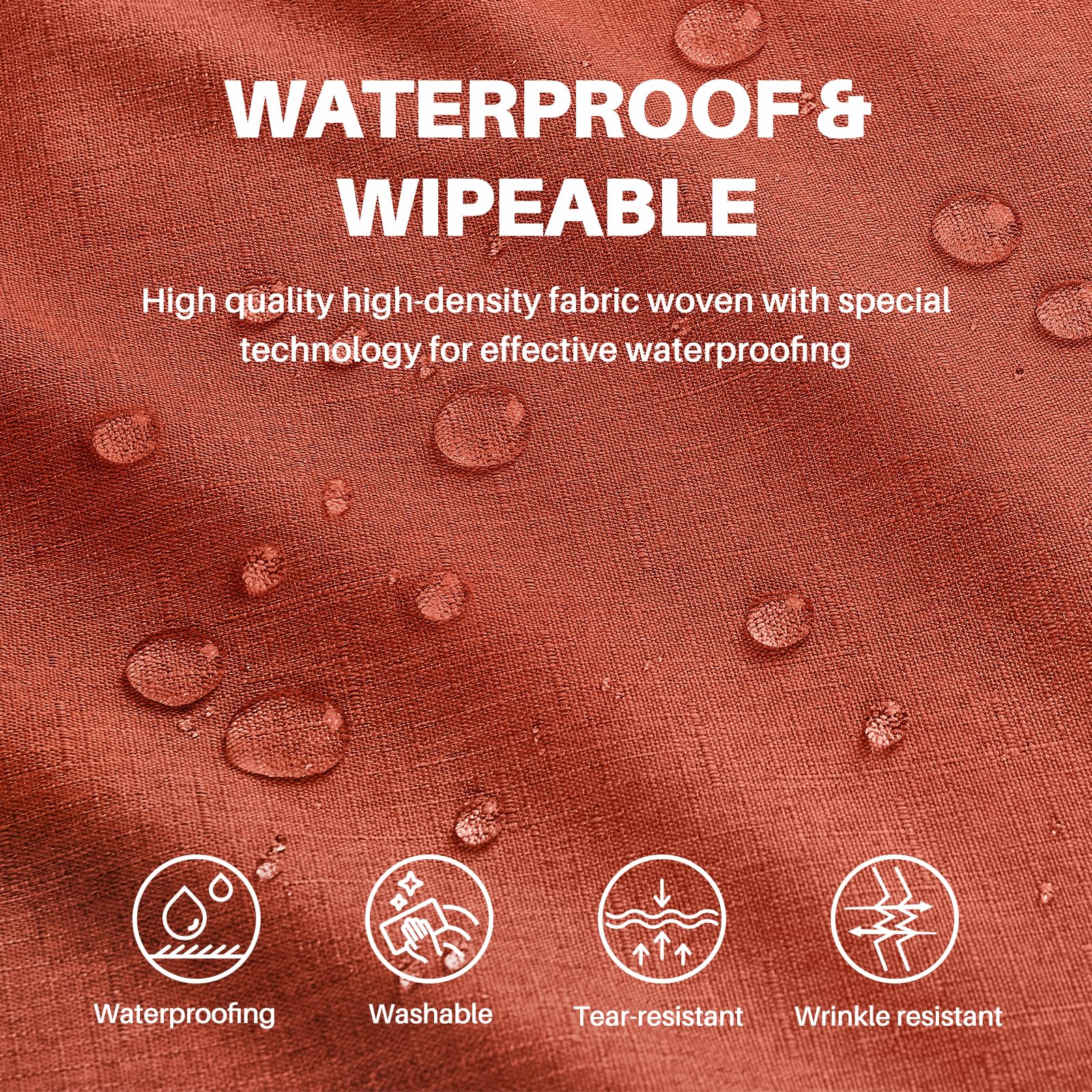 IVAPUPU textured linen close-up shows durable weave and rustic charm.