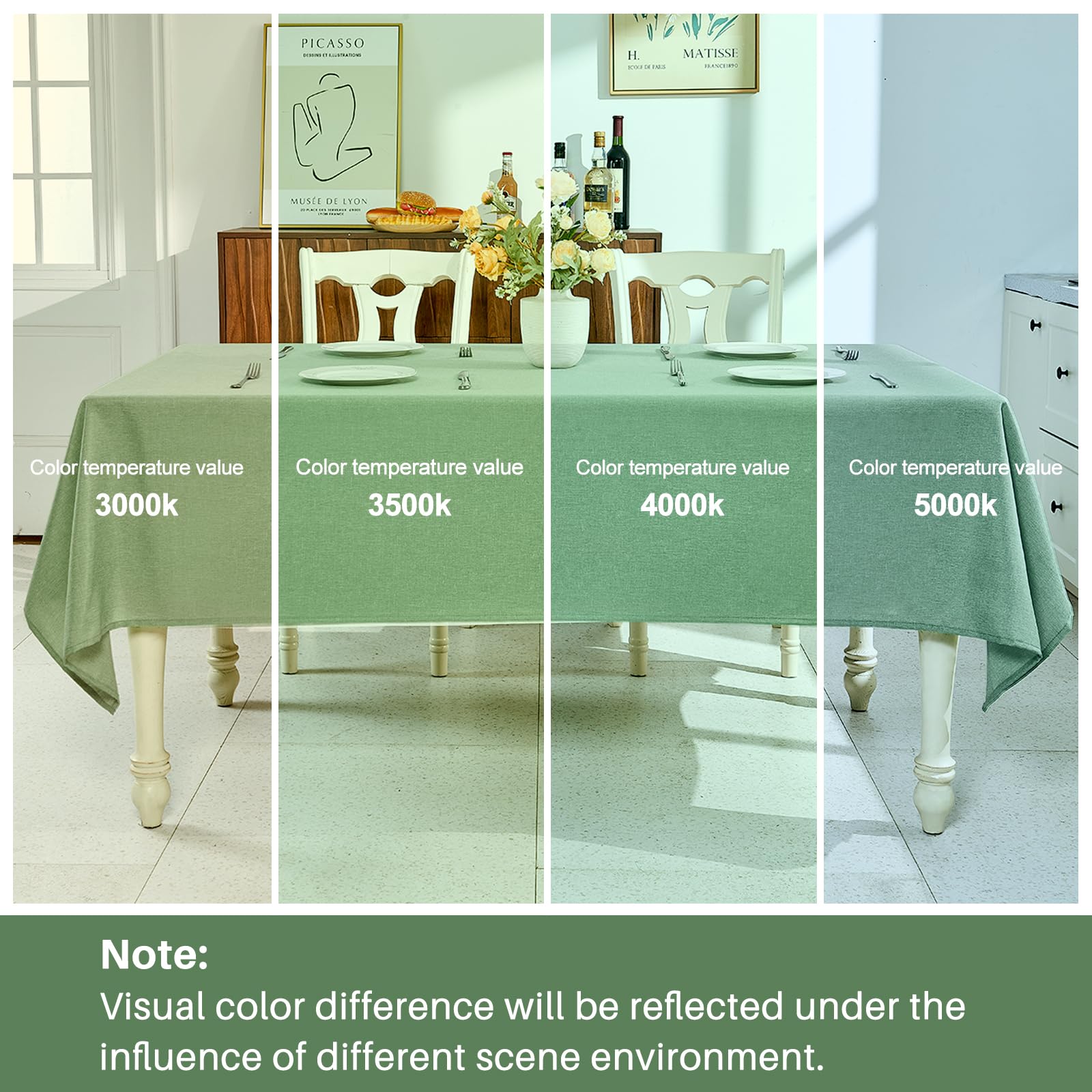 IVAPUPU versatile sage green dining cover in cafe or restaurant setting