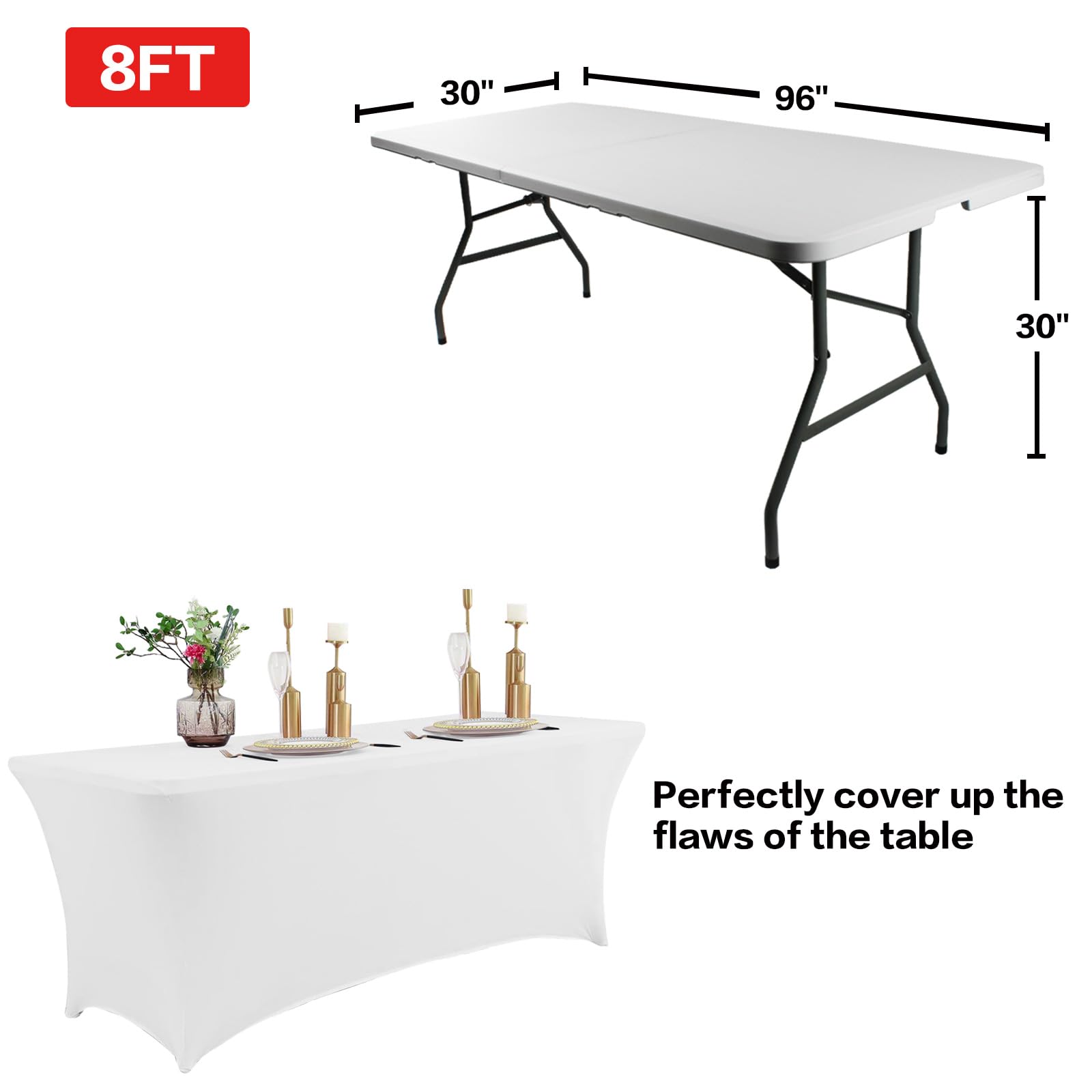 IVAPUPU wrinkle-resistant fabric close-up reveals smooth surface ideal for guest tables.