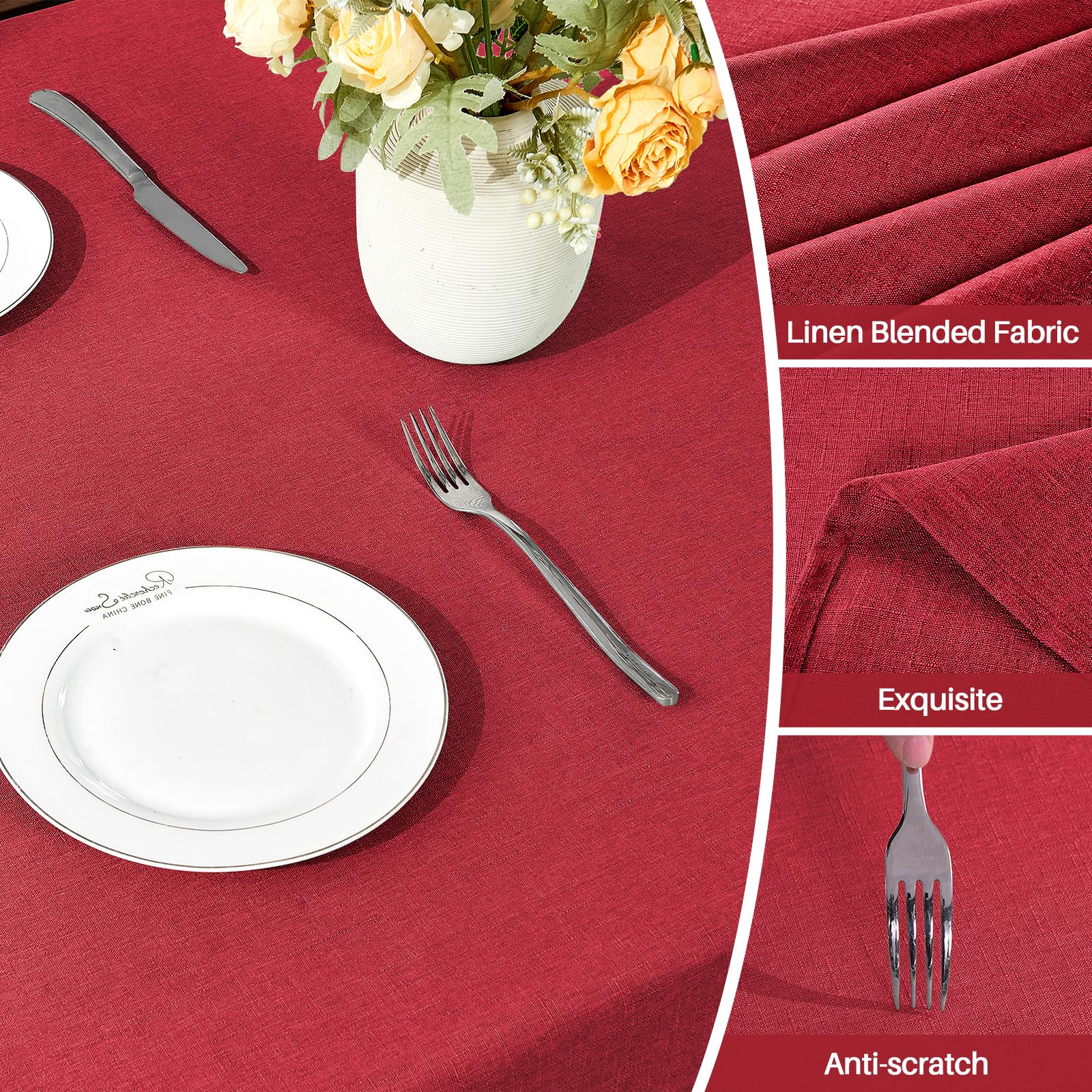 IVAPUPU wrinkle-free fabric close-up highlighting smooth, crease-resistant finish