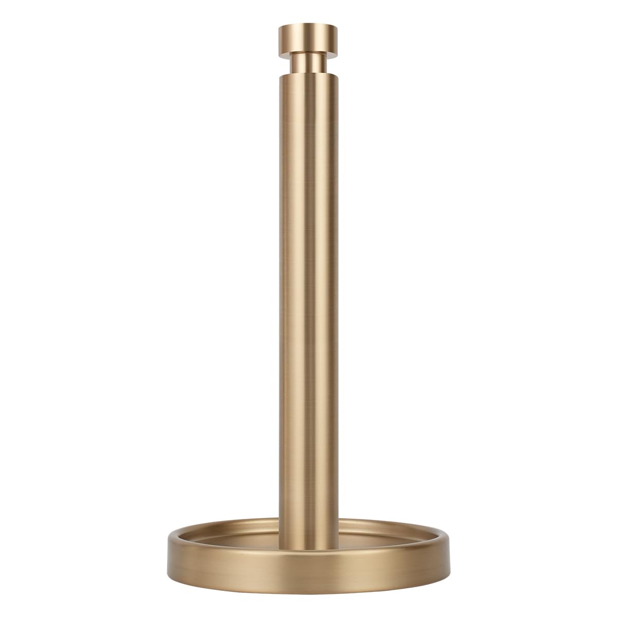 Ivilon warm gold countertop paper towel stand with stable base for one handed tearing