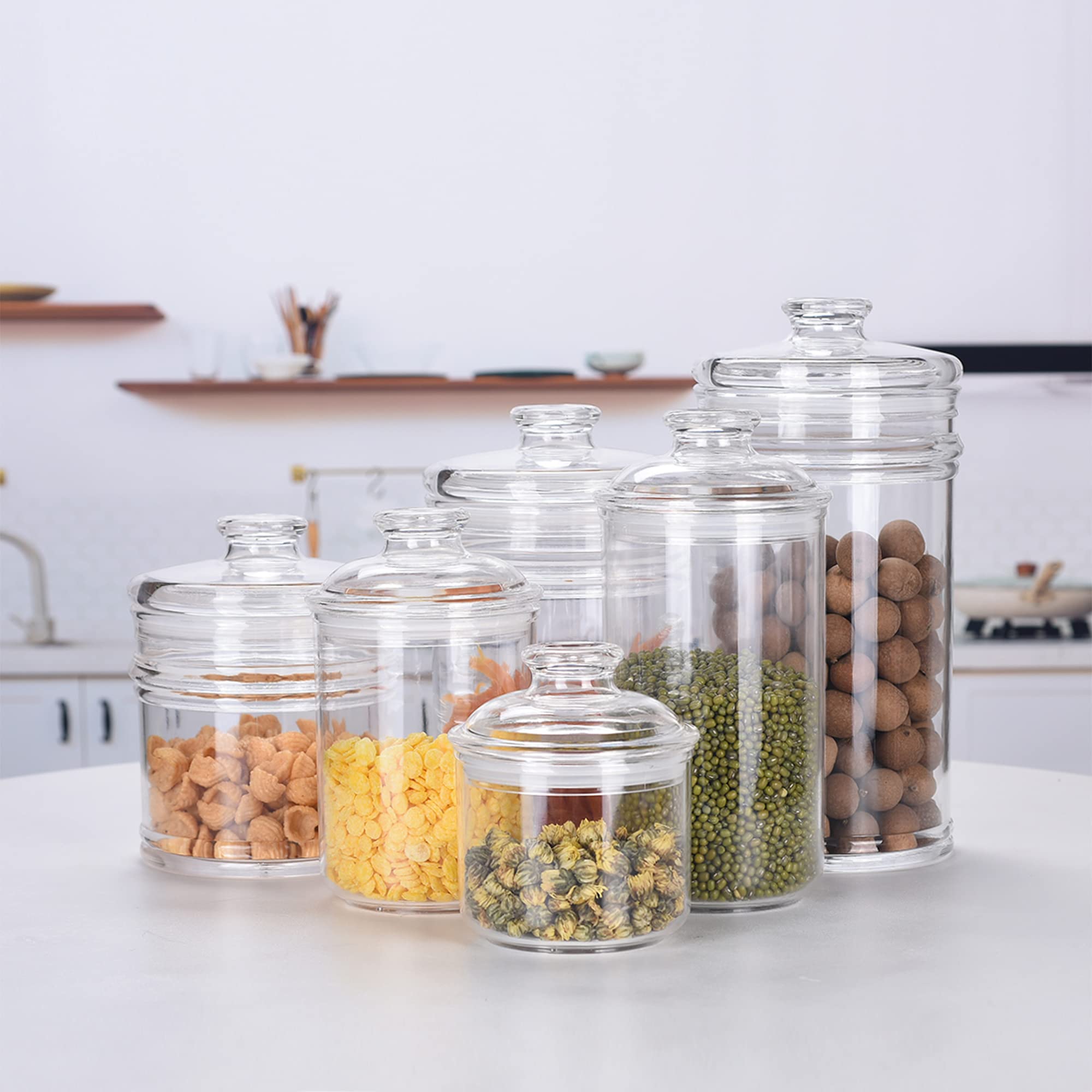 IVOOBR 24oz jar adds organized storage to any kitchen or bathroom.