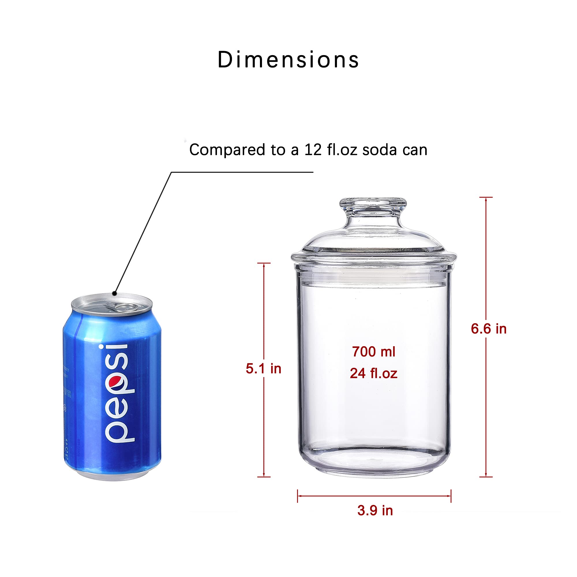 IVOOBR 24oz jar with silicone seal preserves contents.