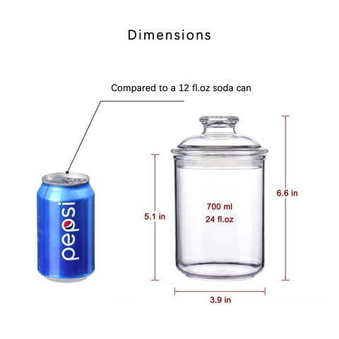 IVOOBR 24oz jar with silicone seal preserves contents.