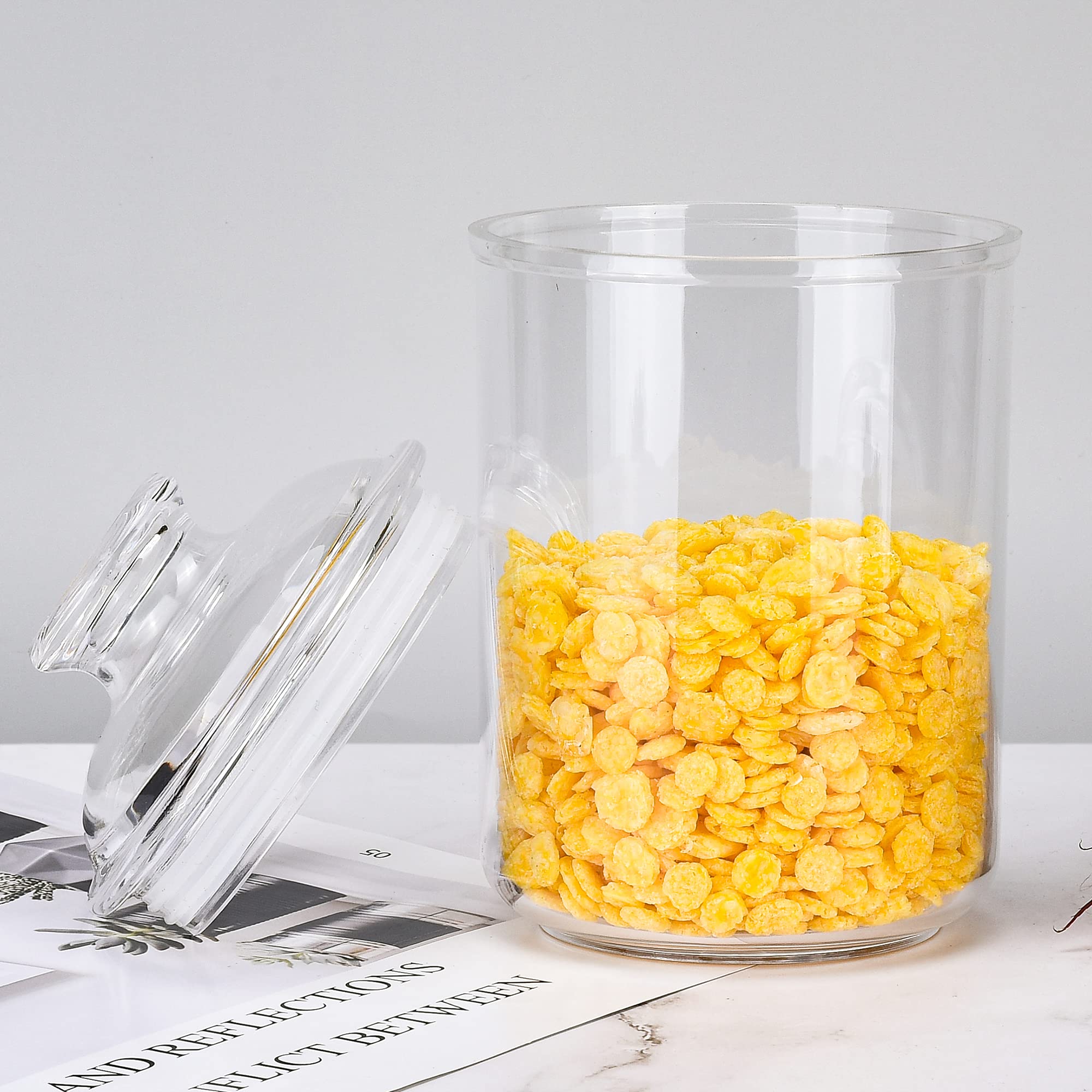 IVOOBR acrylic jar shows clear view for quick herb checks.