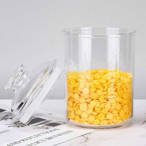 IVOOBR acrylic jar shows clear view for quick herb checks.