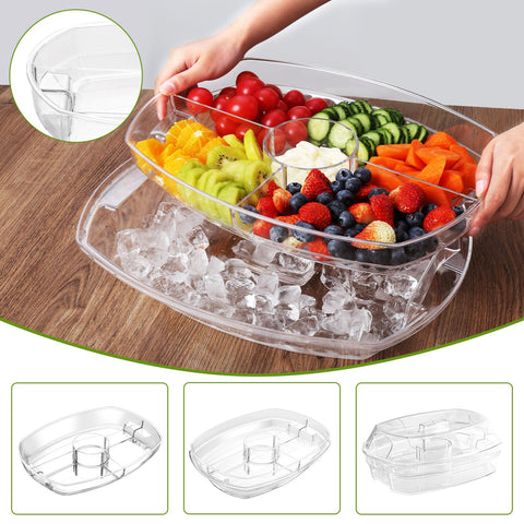 IVYHOME 4-compartment removable tray offers organized condiments for easy refills.