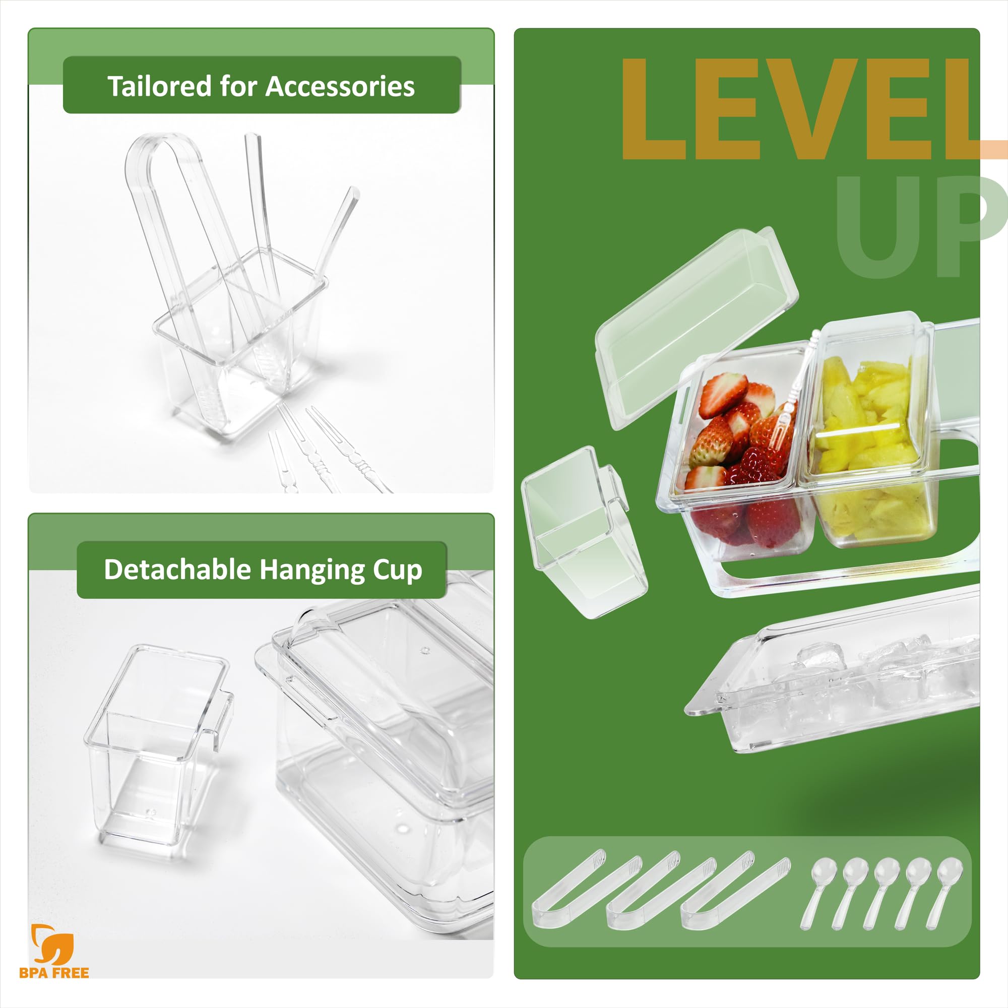 IVYHOME hanging containers display utensil storage within reach