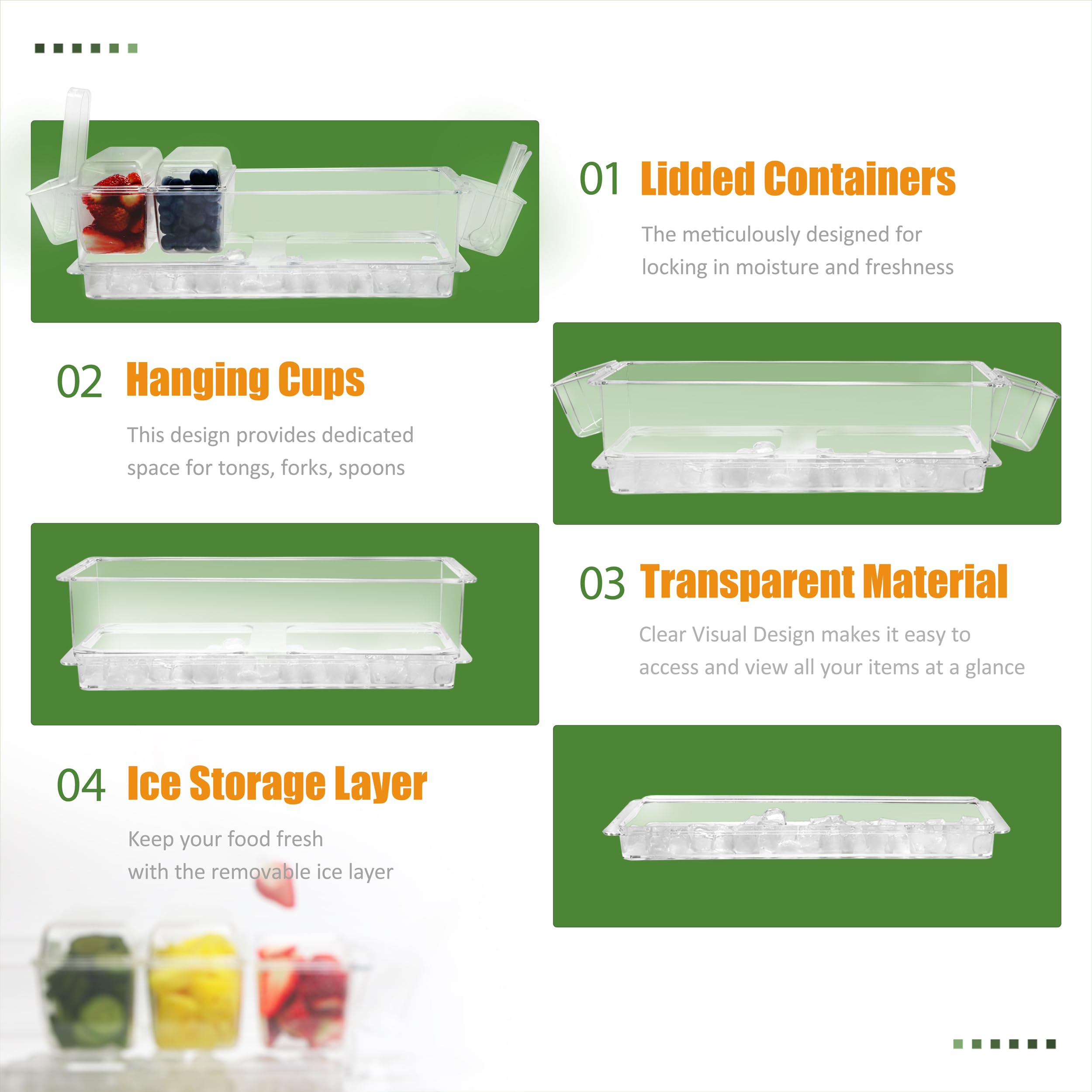 IVYHOME ice tray removable feature for quick refreshment