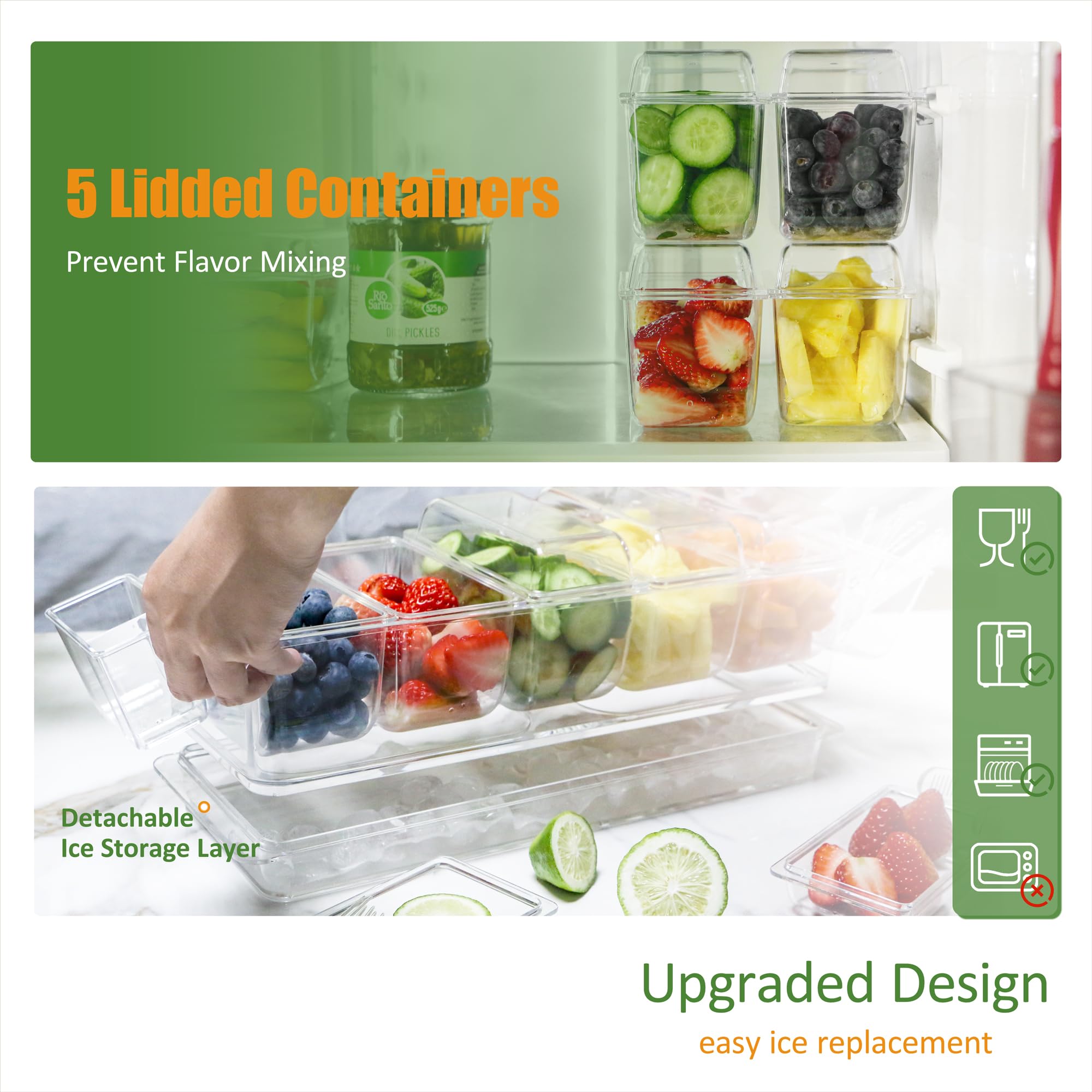 IVYHOME lid on keeps condiments fresh during outdoor events