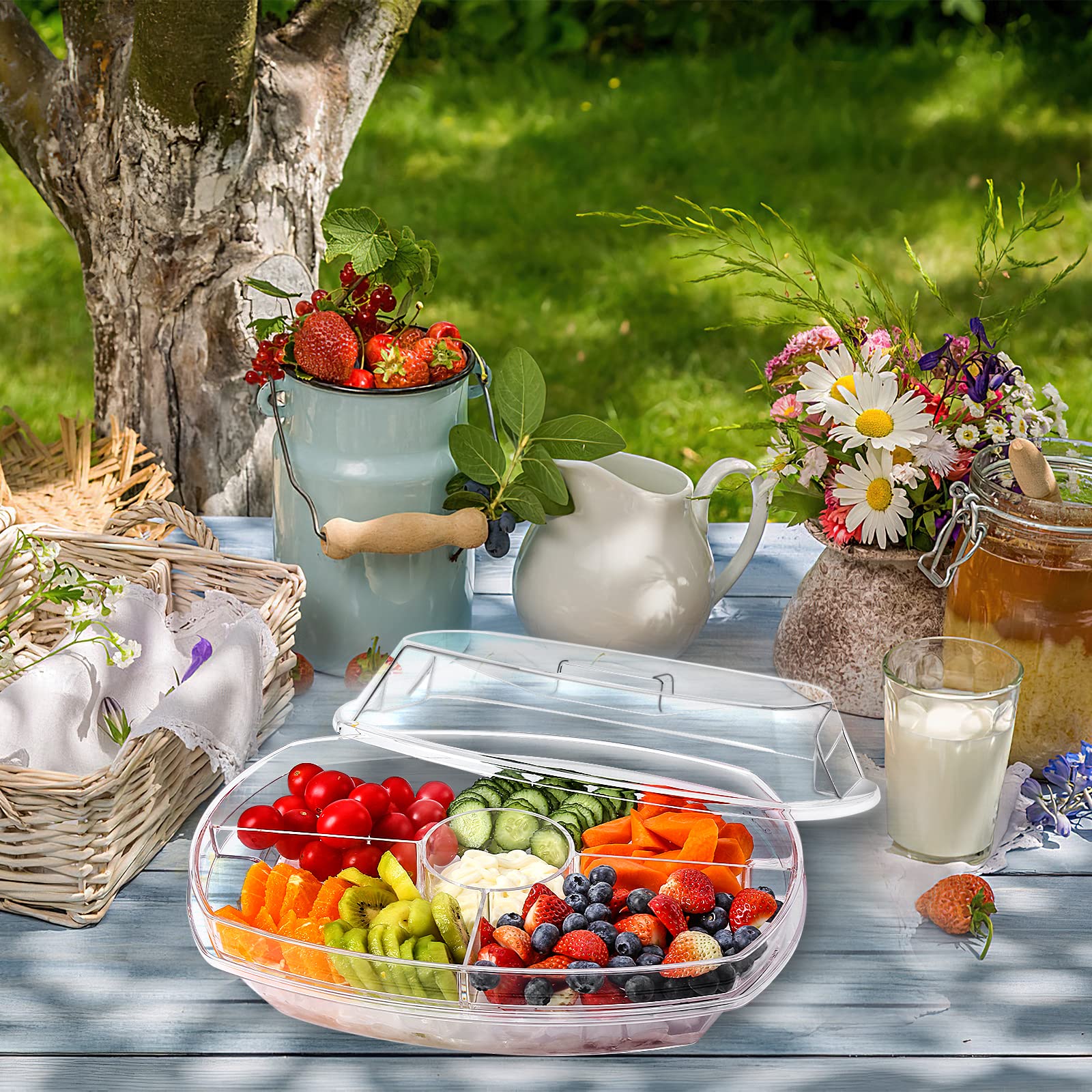 IVYHOME Shatterproof plastic ensures durability and easy cleaning.