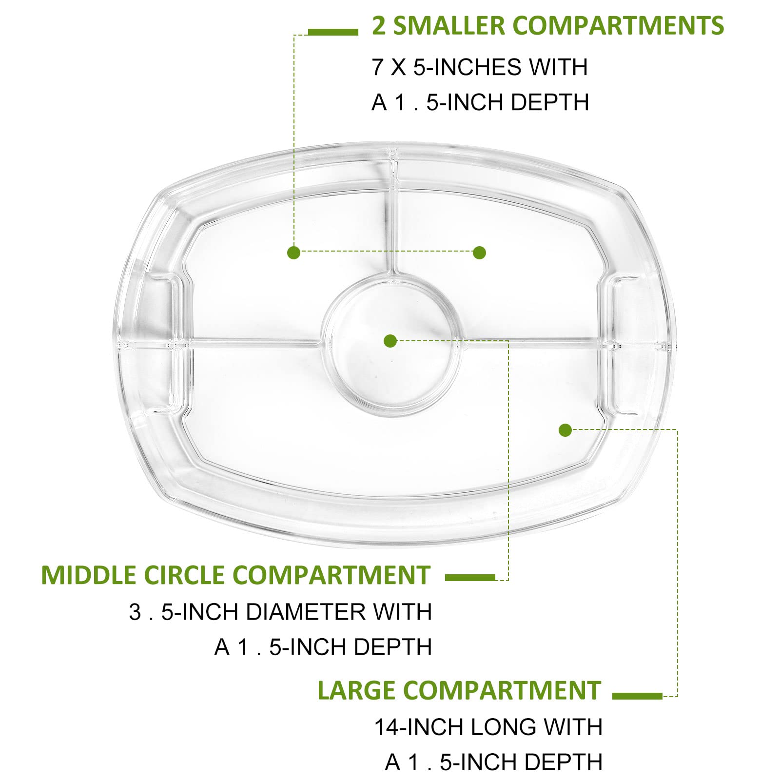 IVYHOME Transparent compartments let you monitor ice and contents at a glance.