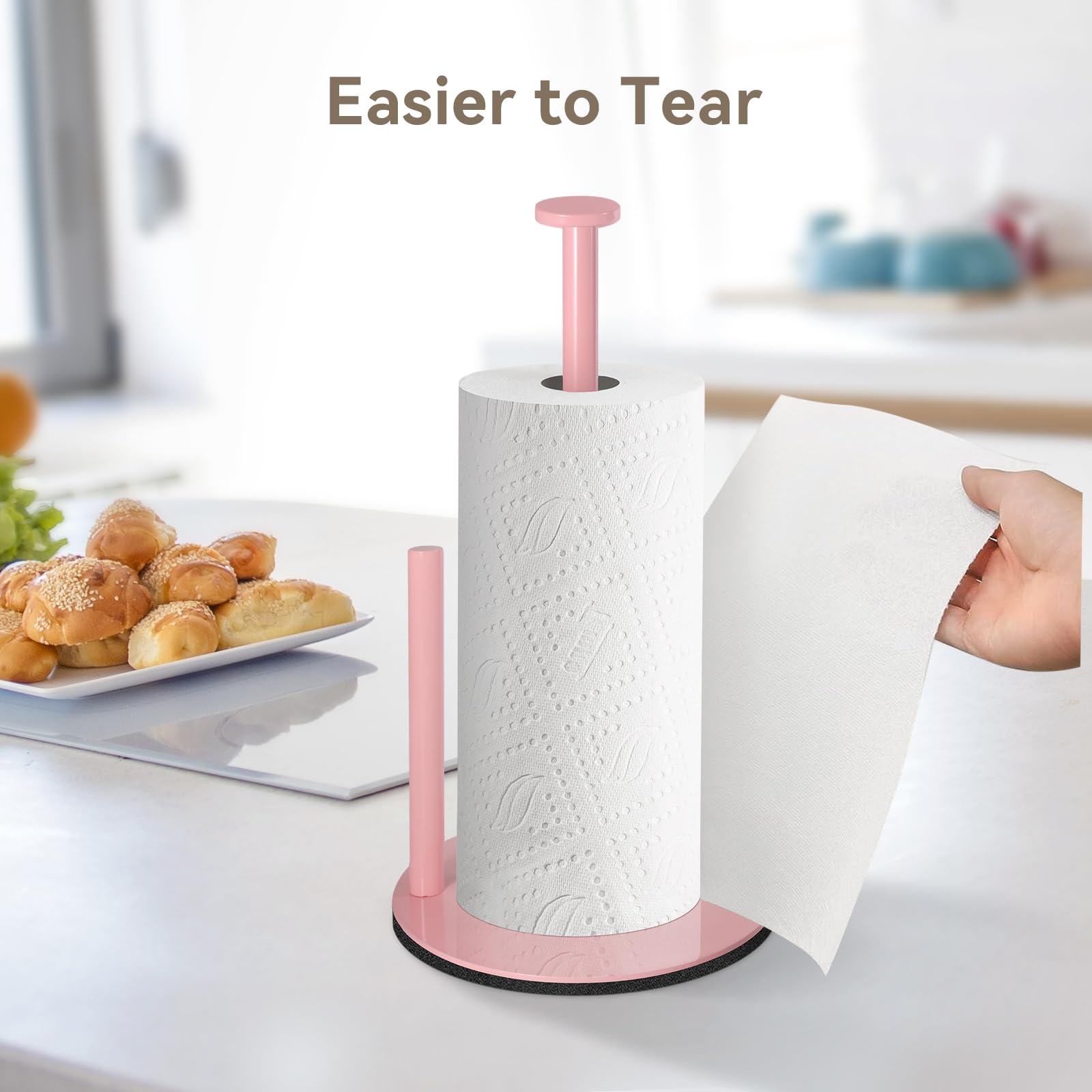 iwapuy kitchen paper towel stand fits standard rolls for versatile use
