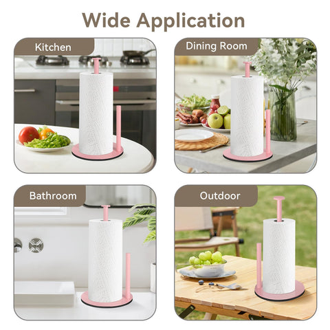 iwapuy pink paper towel holder on dining table keeps towels accessible