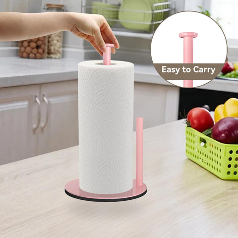 iwapuy pink paper towel holder end cap eases repositioning around the kitchen