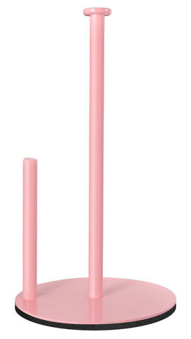 iwapuy pink paper towel holder side view shows elegant compact counter design