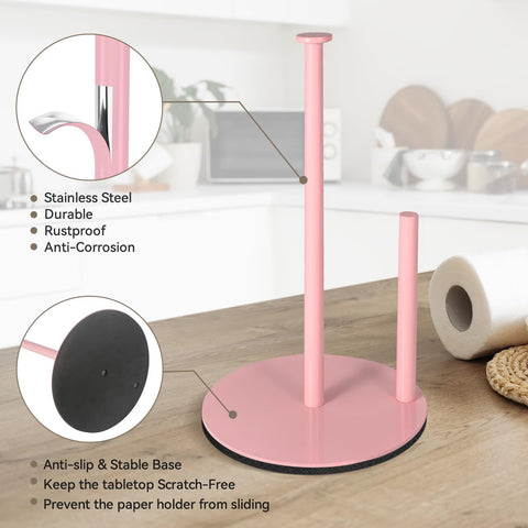 iwapuy stainless steel pink paper towel holder combines durability and style