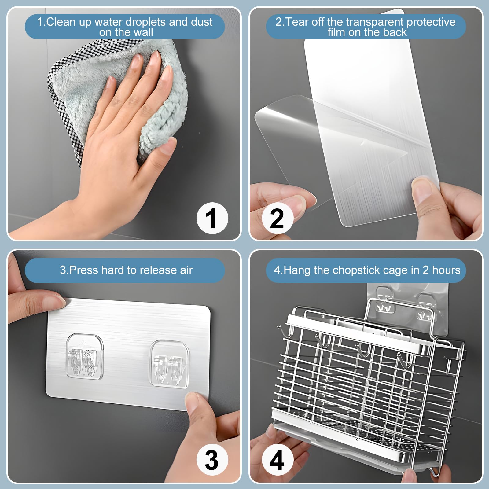 Full setup of IWNTWY silver utensil rack keeps kitchen tidy and accessible.