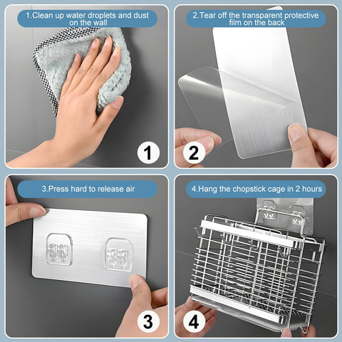 Full setup of IWNTWY silver utensil rack keeps kitchen tidy and accessible.