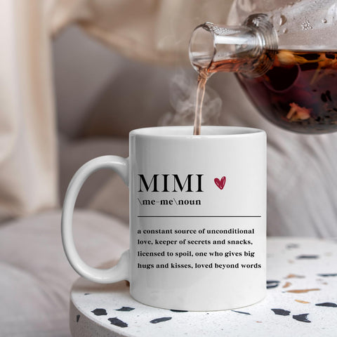 IWXYI Grandma Mimi Definition Mug in box ready for gifting or storage