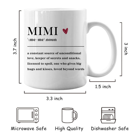 IWXYI Grandma Mimi Definition Mug in microwave ready warm-up scenario