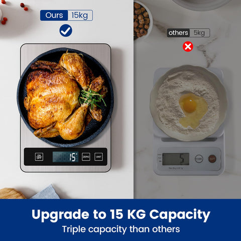 izeyu digital kitchen scale display close-up showing clear readout