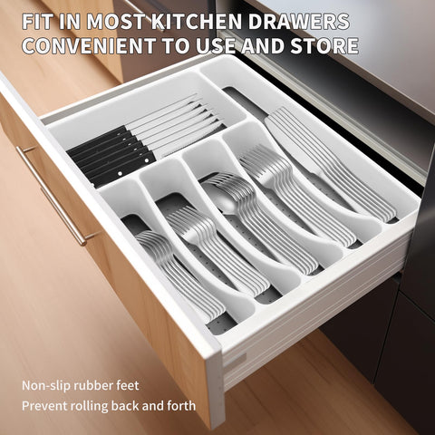 Izurok 18/10 stainless steel flatware highlights durable, rust-resistant cutlery.