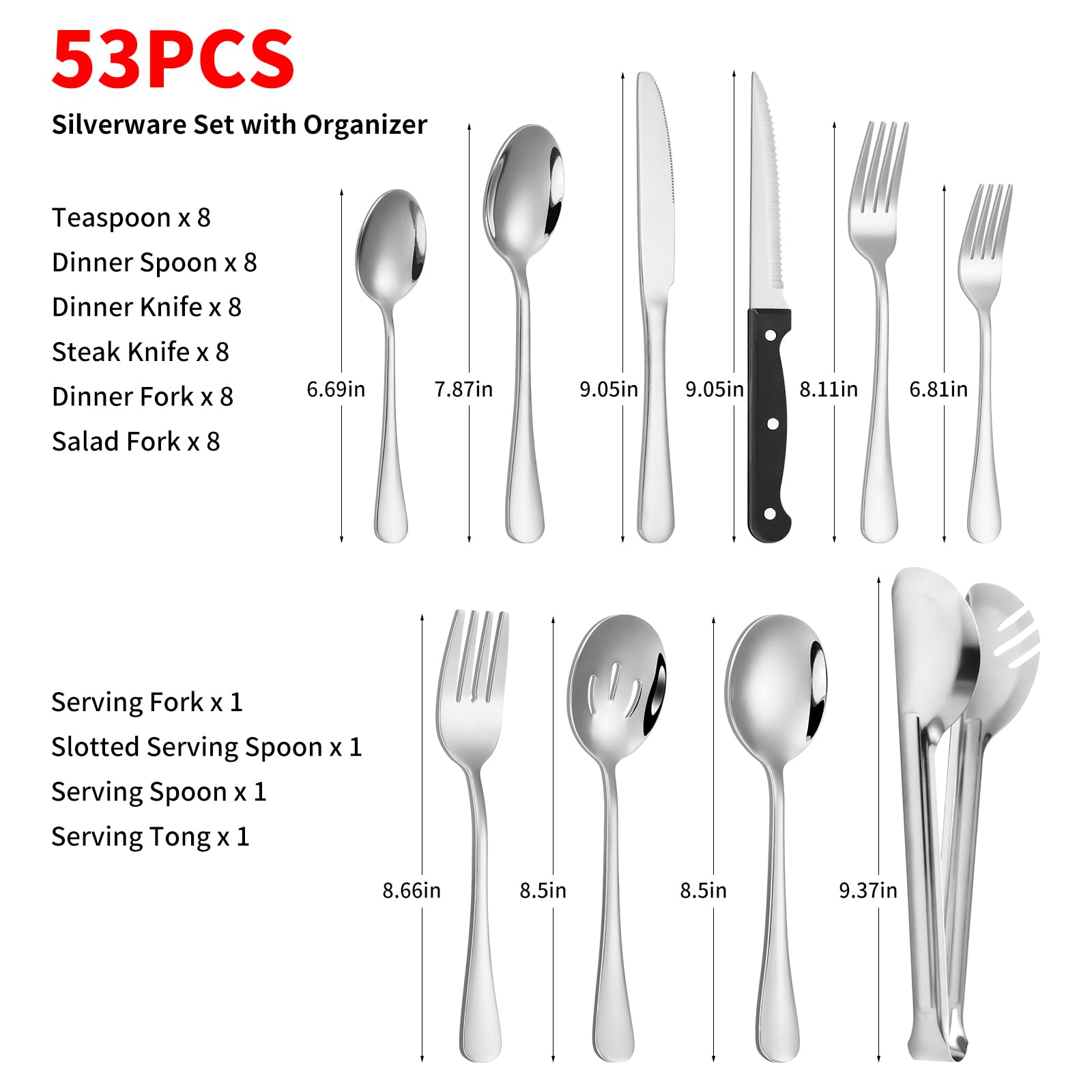 Izurok mirror-polish flatware elevates table settings with modern shine.