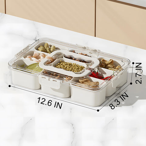 J-hong portable tray with lid demonstrates easy transport to gatherings